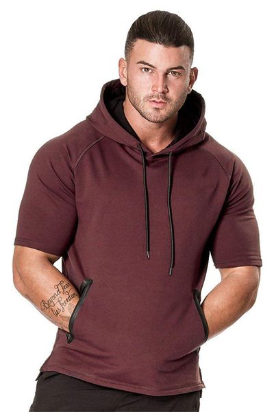 

mens fashion hoodies t shirts casual short sleeve hooded mens designer summer tshirts big pocket, White;black