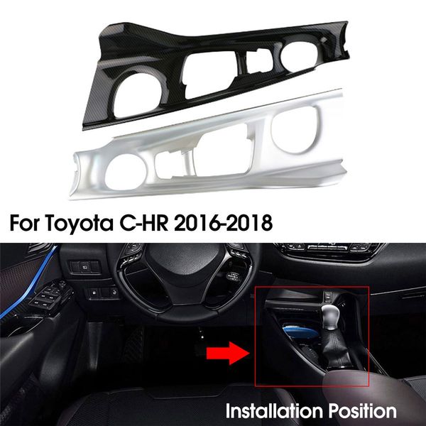 

car accessories console gear shift panel decoration cover trim water cup decal strips for chr c-hr 2016 2017 2018 lhd