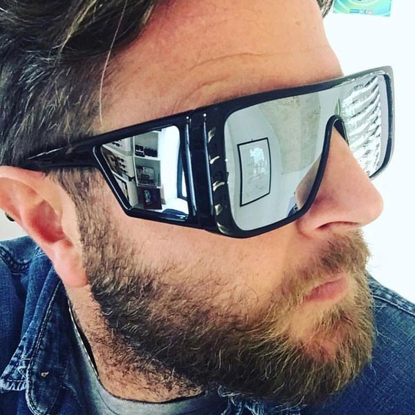 

brand design fashion sunglasses women men oversized square vintage sun glasses uv400 shades eyewear, White;black