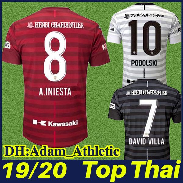 Acquista 2019 2020 Vissel Kobe Maglie Rosse Home # 8 A.INIESTA