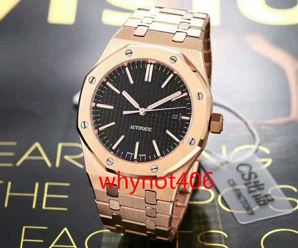 

men's royal oak 15400 automatic mechanical watch. dial 42 mm. 3120 movement men's watch. royal oak. luxury watch, Slivery;brown