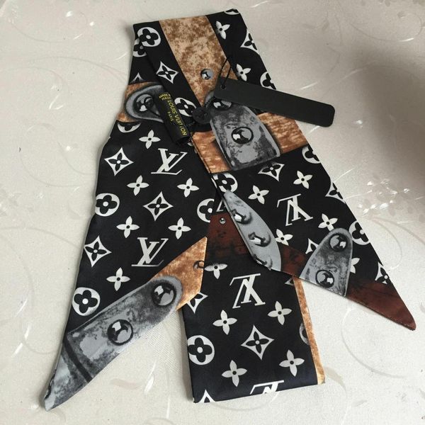 

2019 бренд шелковый шарф мода сумочка декоративный шелковый шарф классический бренд мужчины и женщины оголовье оголовье женский шелковый шар, Blue;gray