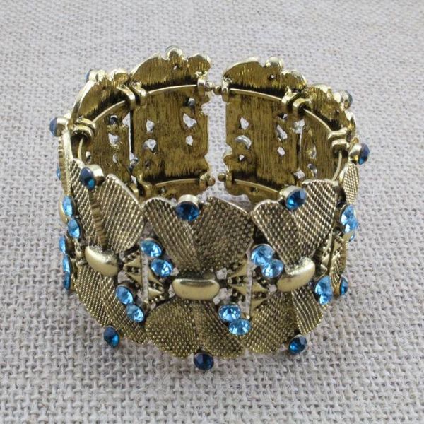 

2020 fashion new vintage alloy bracelet antique gold color bangle for girls, Black