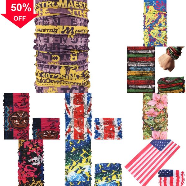 

rofkz riding headwearsskull printed magic scarf new headscarf sport mask seamless mask sunscreen scarf magic scarves party masks 7068
