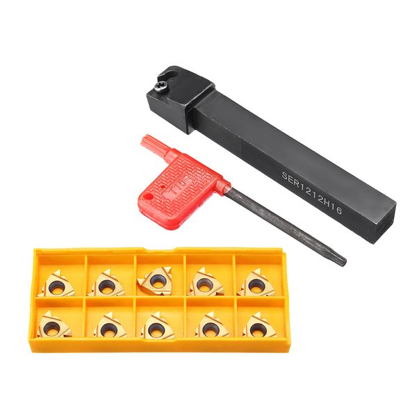 

ser1212h16 cnc lathe turning holder set with 10pcs 16er ag60 carbide inserts