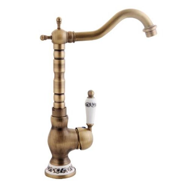 

gisha antique basin brass faucets bathroom sink mixer deck faucet rotate single handle and cold water mixer taps crane tap