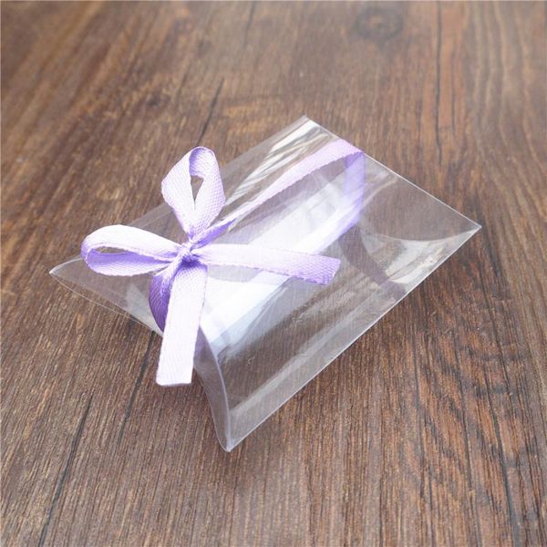 

25pcs clear pvc pillow boxes favor baby bridal shower candy gift box plastic pillow wedding favor bags party pvc wholesales