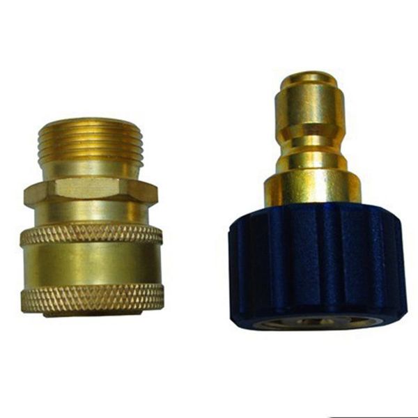 

fitting coupling pressure washer adapter set 3/8'' brass accessories portable m22 15mm garden quick disconnect pressure washer
