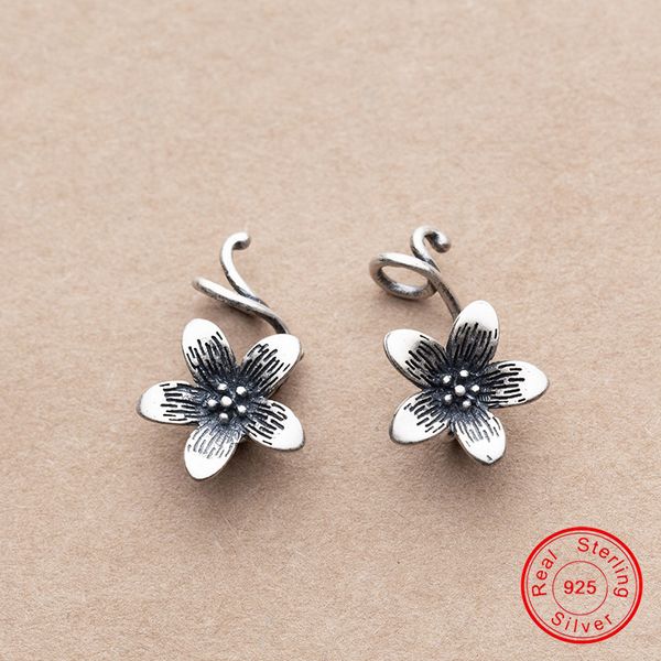 

uqbing 13mm 925 sterling silver flower anemone pendant fit charm bracelet necklaces jewelry making, Bronze;silver