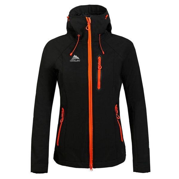 

outdoor sport camping hiking winter jacket women windbreaker waterproof jacket quick drying breathable softshell coat, Blue;black