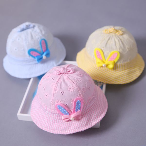 

baby hat spring / summer sun hat cute breathable newborn, Yellow