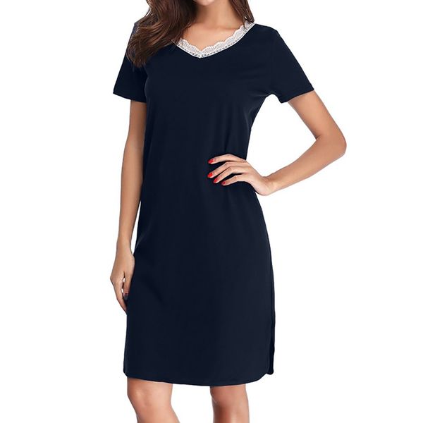 

women home clothes cotton short sleeve soft kimono robe knit bathrobe lingerie loungewear sleepwear #t1g, Black;red