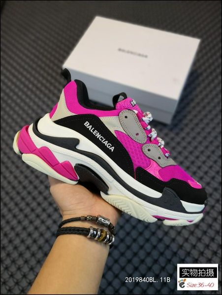 

new triple s 17fw sneakers for men women casual shoes vintage kanye west old grandpa trainer sneaker fashion shoe outdoor boots eur36-45, Black