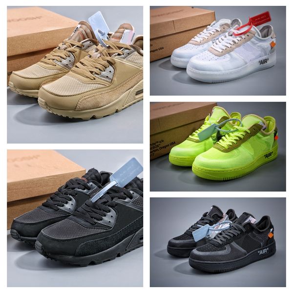 

forced 1 green designer sneakers mens 90s running shoes triple black desert ore off sport sneakers, White;red