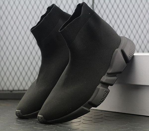 

good quality red black speed trainer casual shoe man woman sock boots stretch-knit casual boots race runner sneaker high top