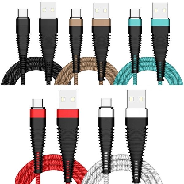 

2a type c micro v8 5pin usb cable 1m 2m 3m 10ft usb charger cables for samsung s7 s8 s9 s10 note 8 9 lg sony android phone