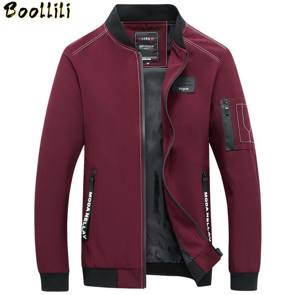 

men college casual jacket spring autumn 2020 male brand classic windbreaker thin varsity summer coat mens fashion overcoat 5xl, Black;brown
