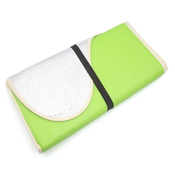 

uxcell green car vehicel folding front rear anti-uv windshield sunshade 200cm x 96cm