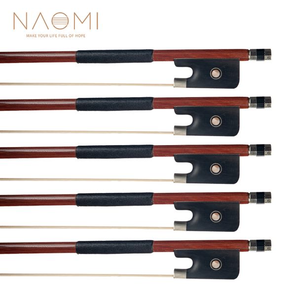 

naomi 5pcs viola bow brazilwood bow for 15'' 16'' viola w/ ebony frog paris eyes well balance viola parts & accessories