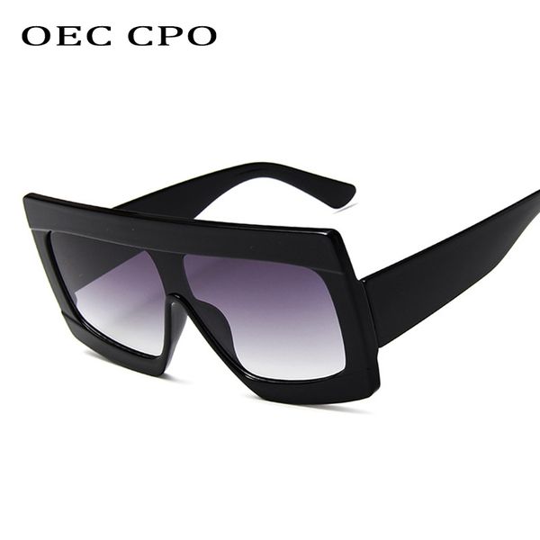 

oec cpo мужская мода квадратные солнцезащитные очки женщины негабаритных женские оттенки старинные марка дизайнер покрытие зеркало солнцезащ, White;black