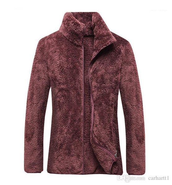 

jacket fashion double sided coral famale cardigan warm womens winter plus velvet outdoor fleece, Black