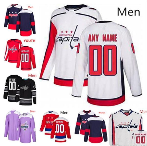 

custom mens women youth washington alex ovechkin tom wilson t.j. oshie nicklas backstrom braden holtby jerseys 2020 capital, Black;red