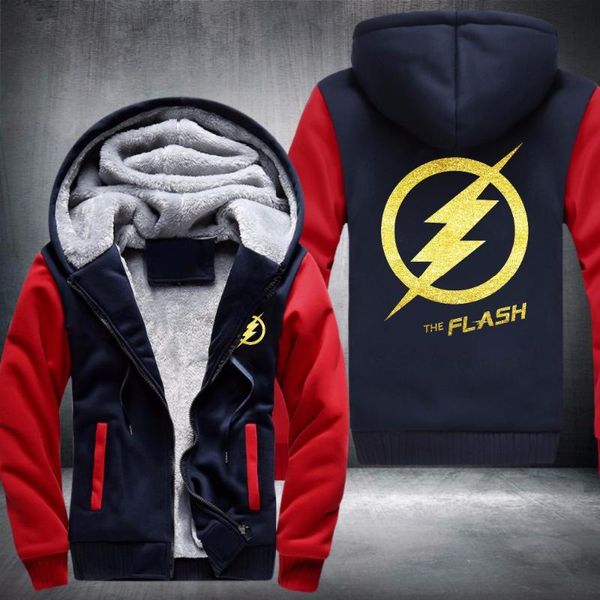 

thicken hoodie the flash jacket sweatshirts coat men women against the cold clothing, Black