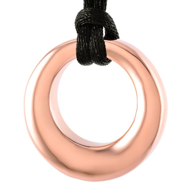 

airaz025 "circle of life" christian eternity immortality cremation urn necklace jewelry stainless pendant with cotton rope, Silver