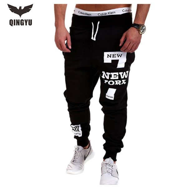 

мужские joggers +2017 марка мужской брюки мужские брюки повседневные брюки sweatpants jogger черный pantalon ьотте xxl 57871, Black