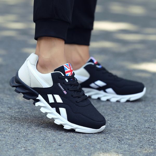

men's sport running shoes 2019 lace-up exercise couple sneakers breathable mesh letter shoes size 39-46 sneakers for men