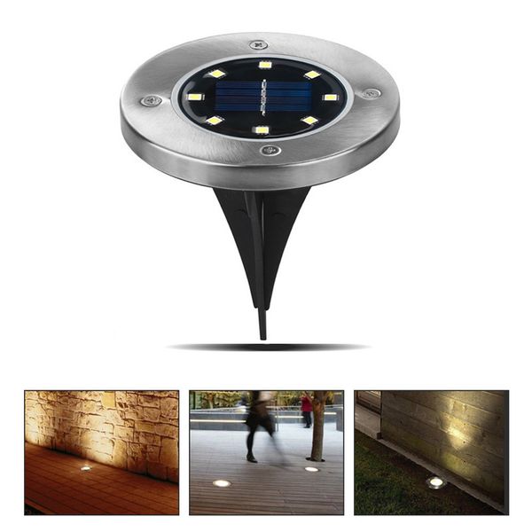 

solar light outdoors waterproof 8 led solar street light garden decor buried stair lamp underground decking