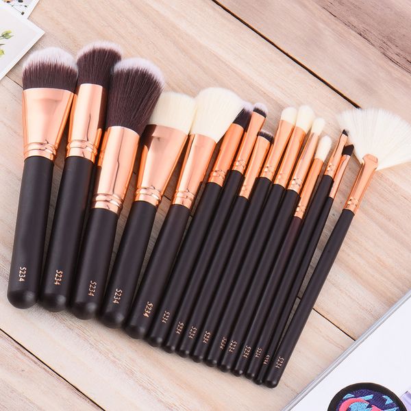 

15pcs/set makeup brush set pro foundation powder concealer contour eyeliner eyeshadow cosmetic eye lip cosmetic brushes tool