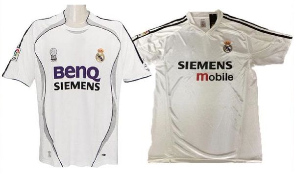 

03 04 retro edition real madrid Ѭикоажне издели ђбола 06 07 # 7 raul # 9 ronaldo # 23 бекм  коѬоким, Black;yellow