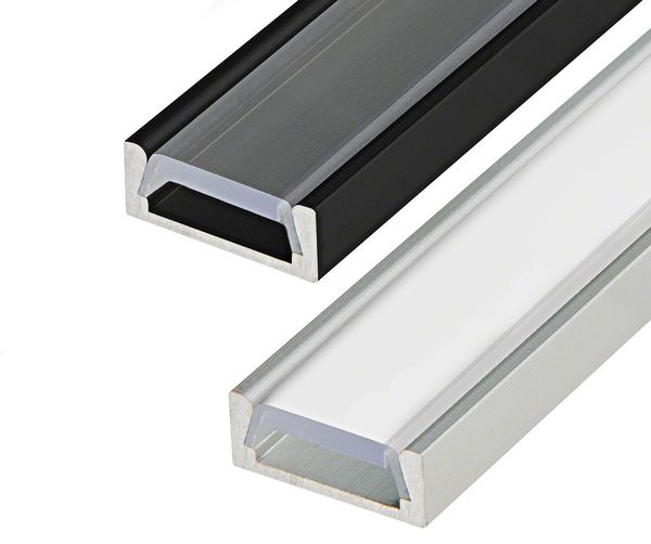 Supporti Lanpshade Freeshipping Canale in alluminio di lunghezza personalizzata per strisce LED a linea flash montate in superficie con copertura opale