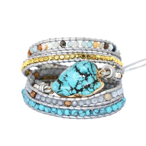 

us hand woven leather hand string creative multi-layer ornamen bracelets for women vintage bracelet female feminina, Black