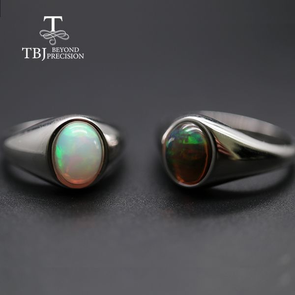 

natural opal ring oval 7*9mm gemstone women ring simple elegant fine jewelry 925 sterling silver tbj promotion, Golden;silver