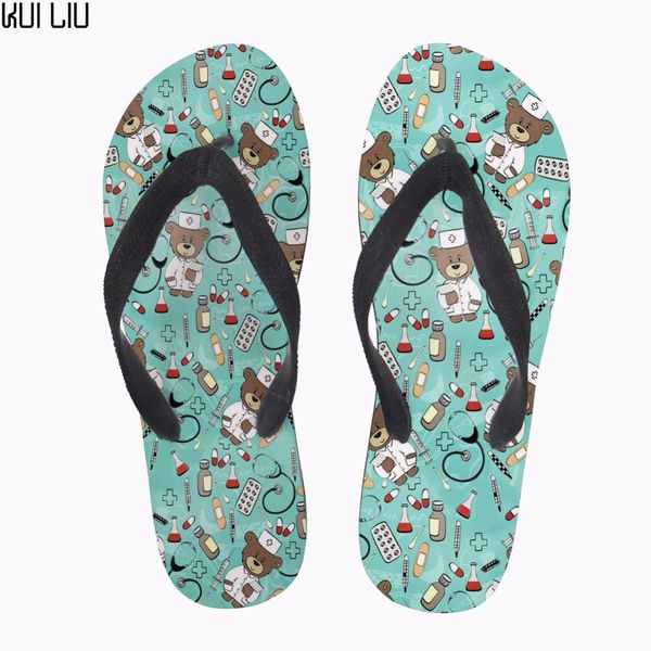 Customized Cute Women Summer Flip Flops Cartoon Women S House Slippers Slip On Rubber Beach Flip Flops For Teenage Girls Female Pink Shoes High Heel