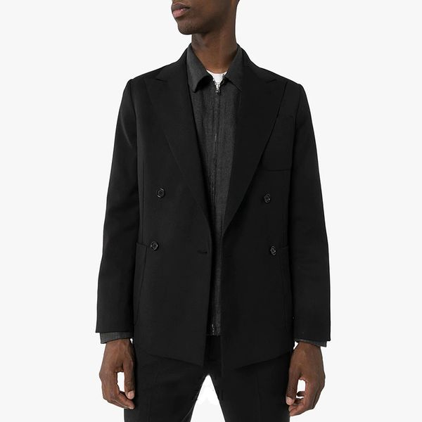 

s~7xl customizable new men's clothing simple classic casual suit double-breasted stitching patch pocket dress suit jacket, White;black