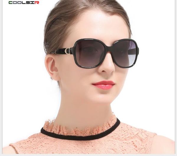 

women's new polarized sunglasses classic retro large frame sunglasses driving glasses, White;black