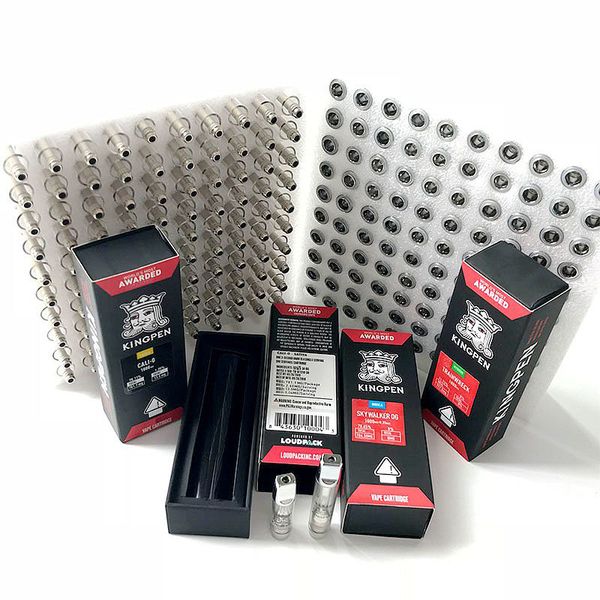 

Kingpen Vape Cartridges Packaging King Pen Thick Oil Atomizer 1ml Ceramic Glass Tank Empty Vape Pen Carts Vaporizer E Cigarettes 510 Thread