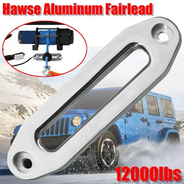 

12000 lbs winch rope guide silver hawse aluminum fairlead for or atv utv off-road