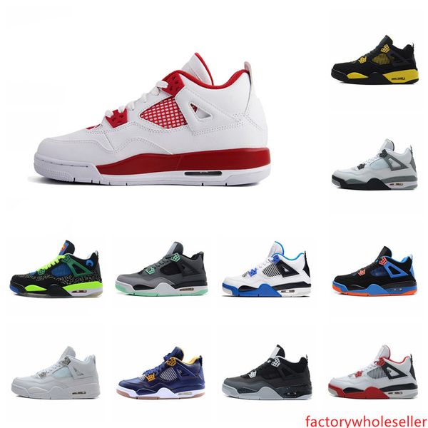 

with box 4s mens basketball shoes sneakers 4s white cement black red 4 superman fashion sneakers sports shoes
