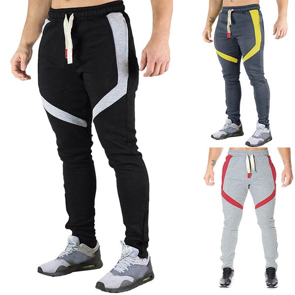 

designer mens sports pants 2020 new joggers athletic gym fitness work out male pants pantalones casual mens apparel, Black