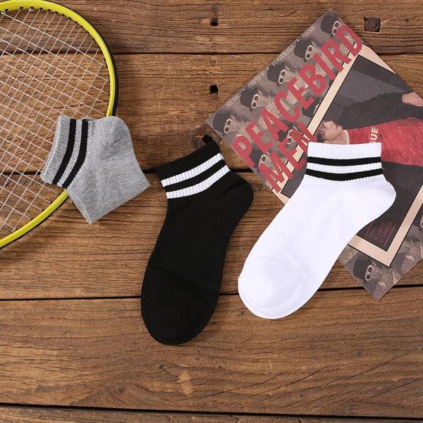 

men's trendy socks, deodorant, sweatproof, young people, striped pattern socks. spring and summer styles, Black