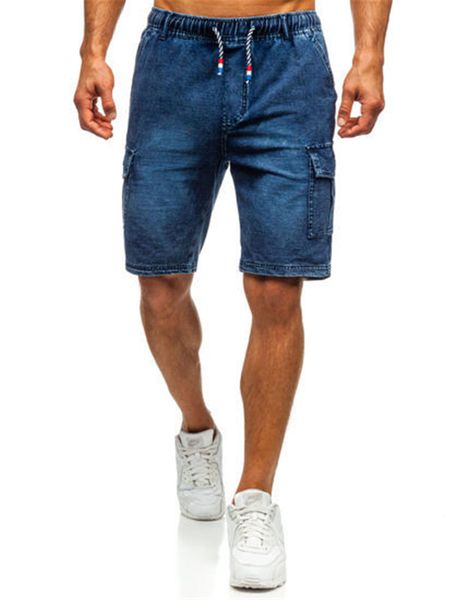 

горячие продажи мужские дизайнерские джинсовые спортивные короткие брюки боковые карманы причинно-следственный пояс летние прохладные шорты, White;black