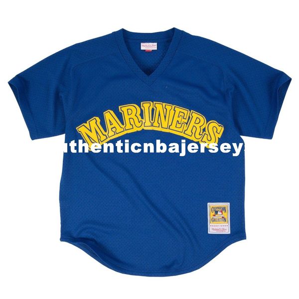 

ken griffey jr. seattle #24 mitchell & ness retro 1991 bp jersey, Black;blue