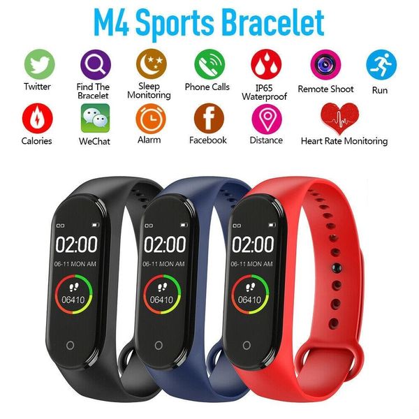 

M4 Smart Band Фитнес-Трекер Спортивный браслет Сердечного ритма Артериальное Давление