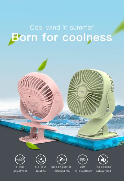 

mini usb rechargeable air cooling fan clip desk fan dual use home student dormitory bedside portable deskoffice fan