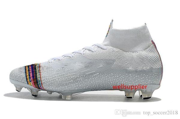 

red black white 100% original soccer cleats cr7 mercurial superfly vi lvl up kids soccer shoes womens football boots