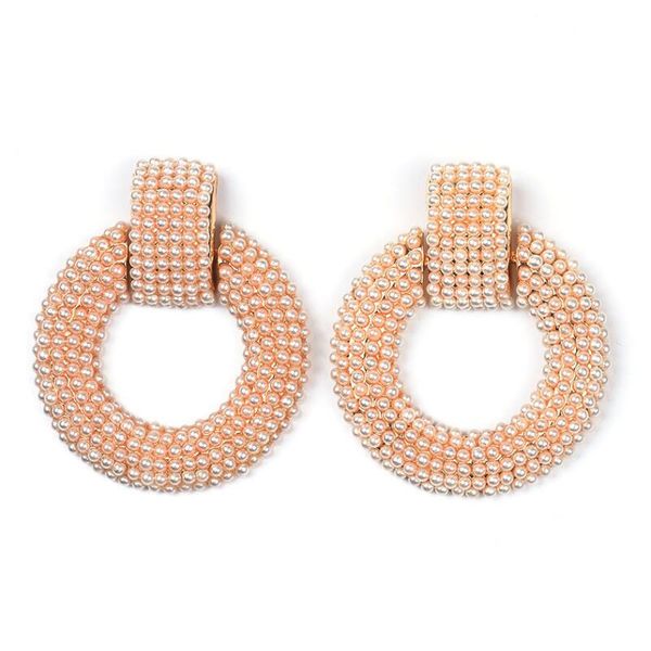 

fashion imitation pearls earrings women ethnic geometric earrings female brand statement jewelry for women, Silver